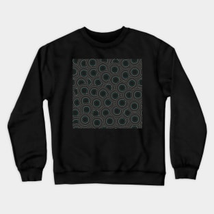 black circles with cyan large Crewneck Sweatshirt